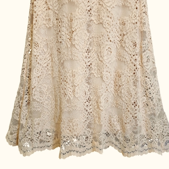 Nwt Nicole Miller Ny Blush Lace Sleeveless Evening Gown - Picture 13 of 17